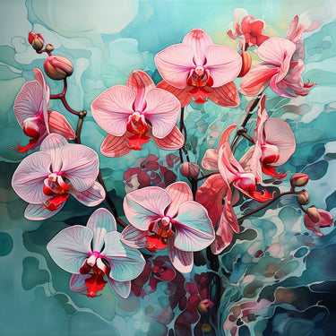 Orchid Flower Oil Canvas
